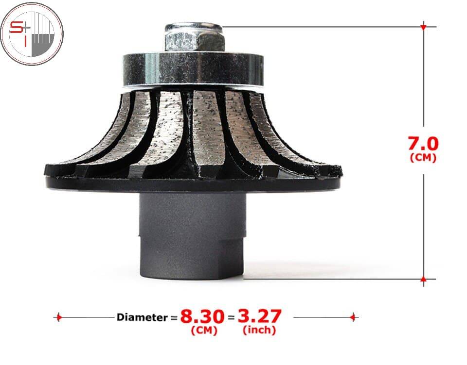 Diamond Segmented Profiling Bit Router Bit Edge Grinding Wheel Granite Marble Countertop Abrasive Wheel M14 Thread - B20
