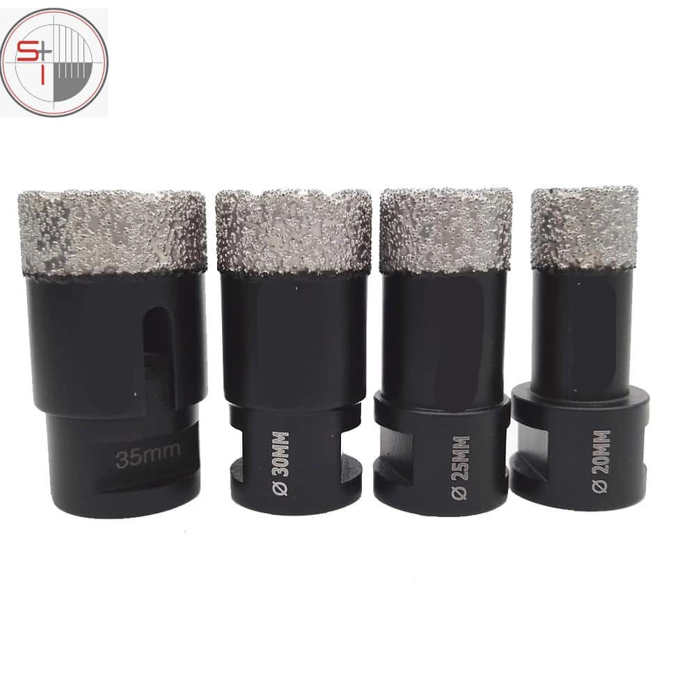 6mm 8mm 10mm 25mm 35mm 51mm 6pcs/set Vacuum brazed diamond Dry drilling bits for porcelain tile granite marble stone Masonry brick with 5/8-11 connection
