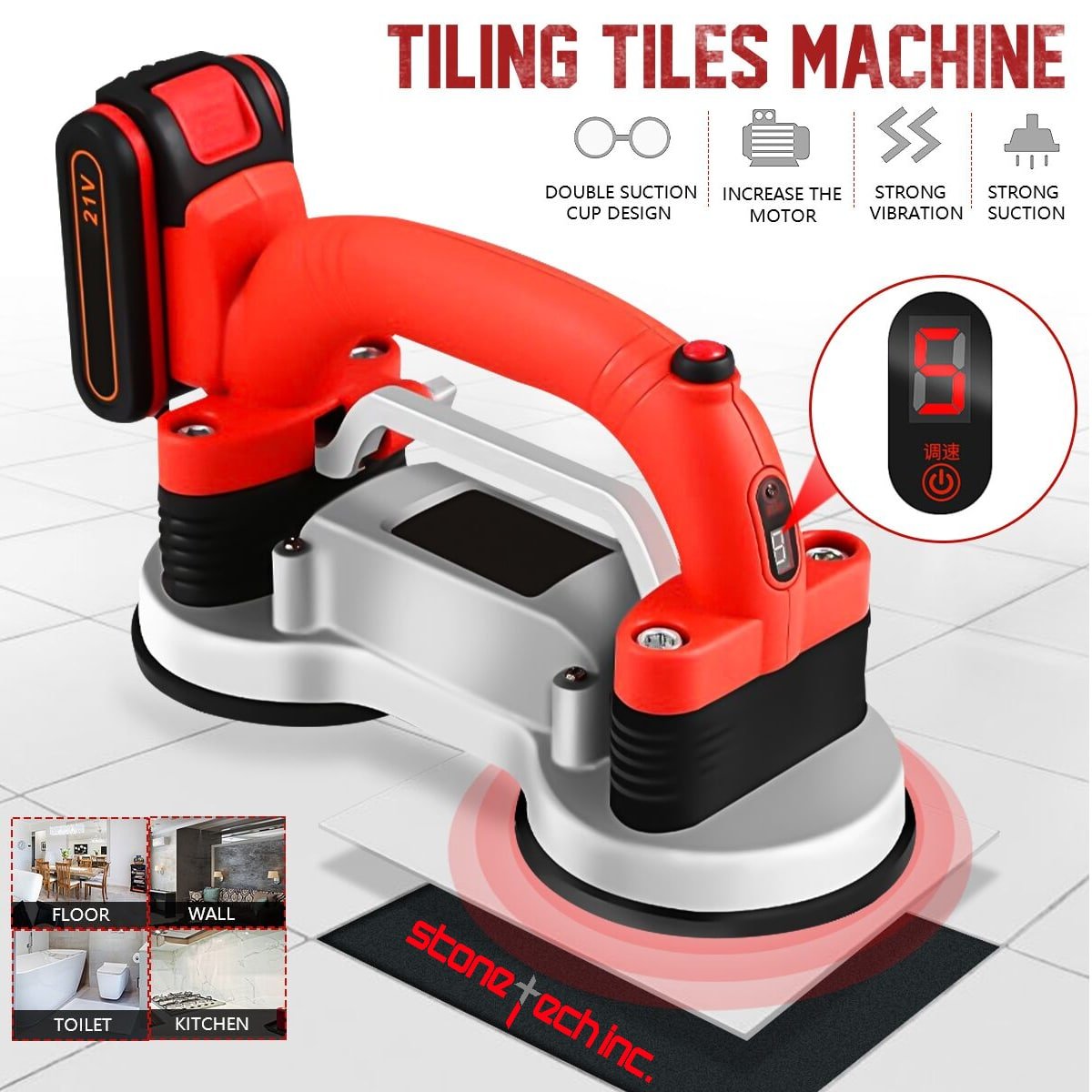 Tile Tiling Tool Machine With Suction Cup