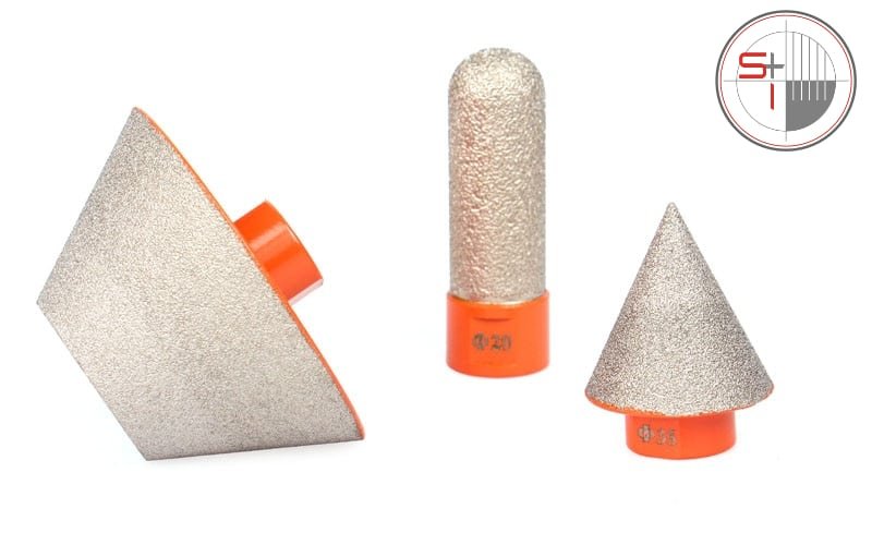 3Pcs 30°/Flat/Round Angle M14 Vacuum Brazed Diamond Beveling Chamfer Bit Set For Holes Trimming Finishing Countersink Ceramic