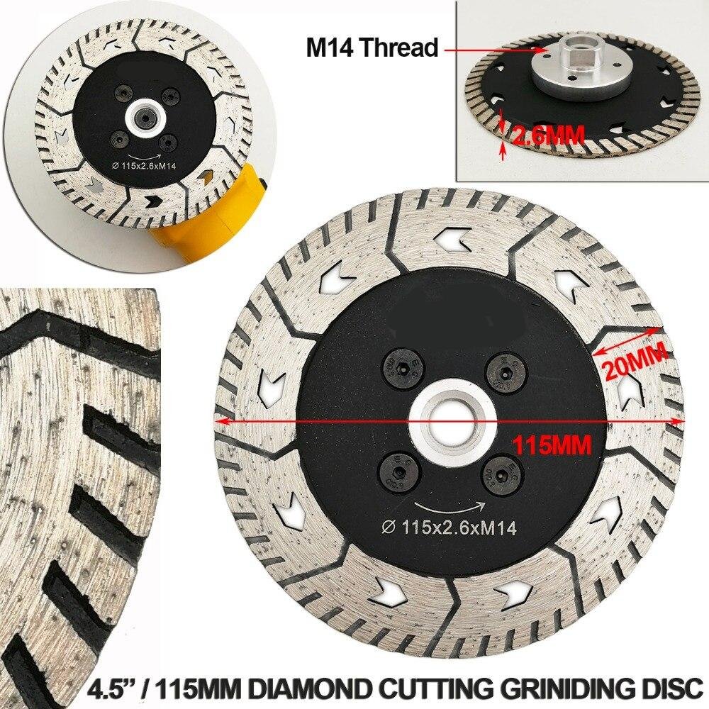 SHDIATOOL 2pcs Diamond Dual Saw Blade Diameter 75MM 115MM 125MM Cutting Grindng Disc Cut Grind Sharpen Granite Marble Concrete